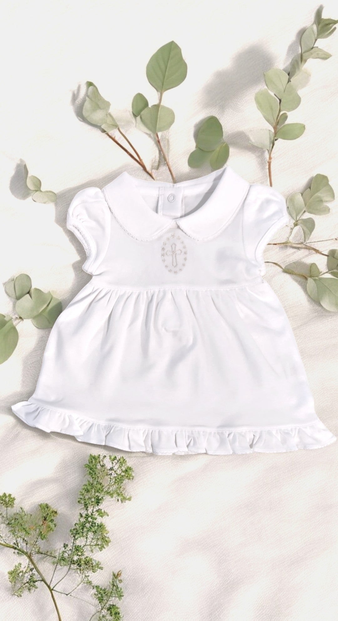 Vestido de bautizo Algodón Pima - 3-6 Meses